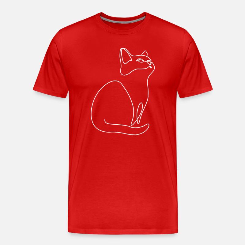 Chaton Chat Chat - T-shirt bio Premium Homme - rouge