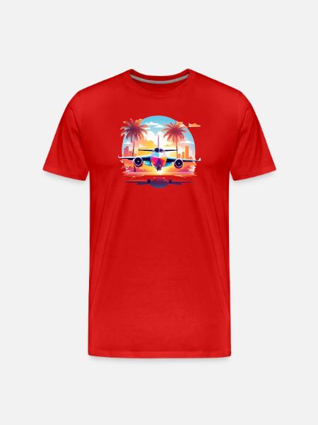 Miami Vacations - Men's Premium Organic T-Shirt - red