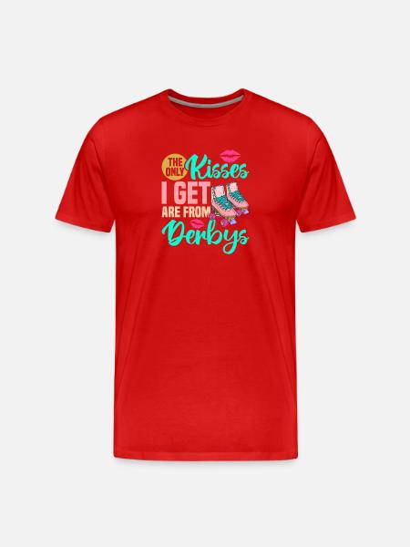 Rollschuh Design - Männer Premium Bio T-Shirt - Rot