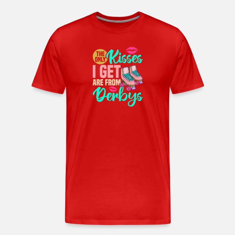 Rollschuh Design - Männer Premium Bio T-Shirt - Rot