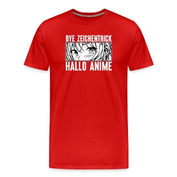Anime Cartoon Comic Statement Japanese Manga - T-shirt bio Premium Homme - rouge - Devant - Damien (186cm)
