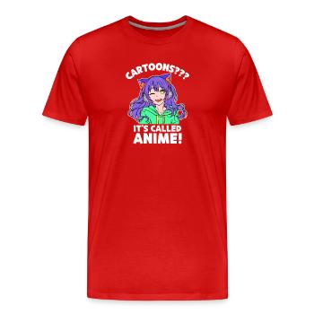 Manga Trickfilm Anime Comic Japan Zeichentrick - Männer Premium Bio T-Shirt - Rot - Vorne - Damien (186cm)