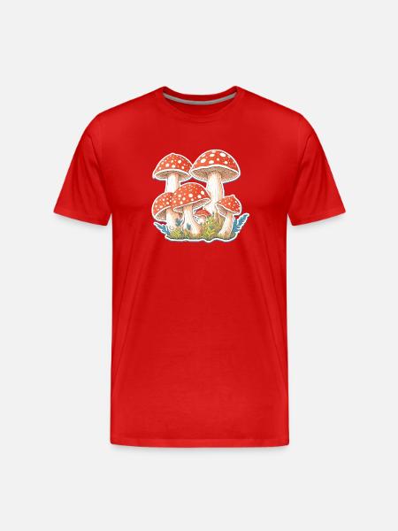 Toadstools, mushrooms - Men's Premium Organic T-Shirt - red