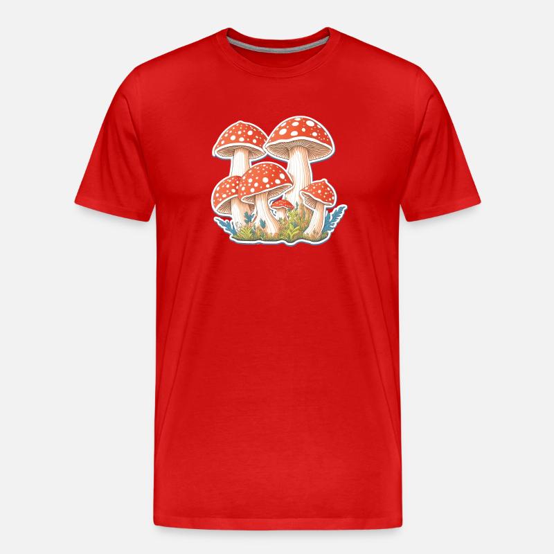 Toadstools, mushrooms - Men's Premium Organic T-Shirt - red