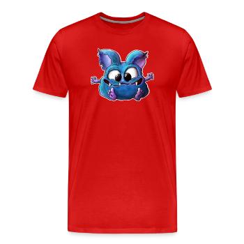 Laissez-vous étreindre.... Monstre câlin - T-shirt bio Premium Homme - rouge - Devant - Damien (186cm)