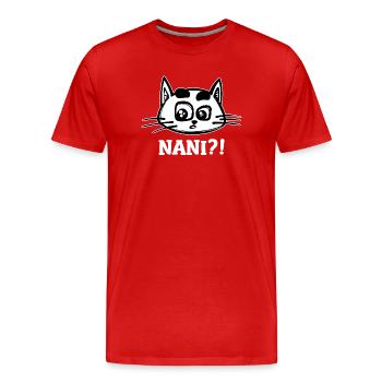 Nani Disant chat Anime Manga Cartoon Comic - T-shirt bio Premium Homme - rouge - Devant - Damien (186cm)