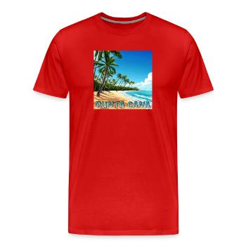 Vacances d’été Punta Cana: la magie des Caraïbes sur - T-shirt bio Premium Homme - rouge - Devant - Damien (186cm)