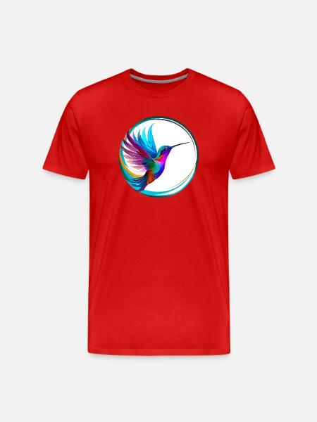 Hummingbird - Men's Premium Organic T-Shirt - red