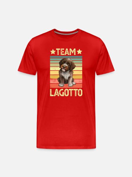 Dog Lagotto Romagnolo - Men's Premium Organic T-Shirt - red