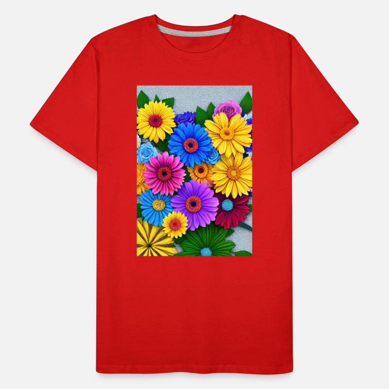 Fleurs multi T-shirt bio Premium Homme