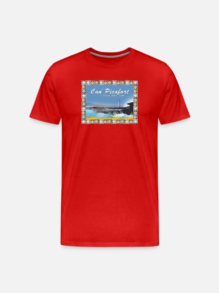 Can Picafort Coastal Landscape - Men's Premium Organic T-Shirt - red