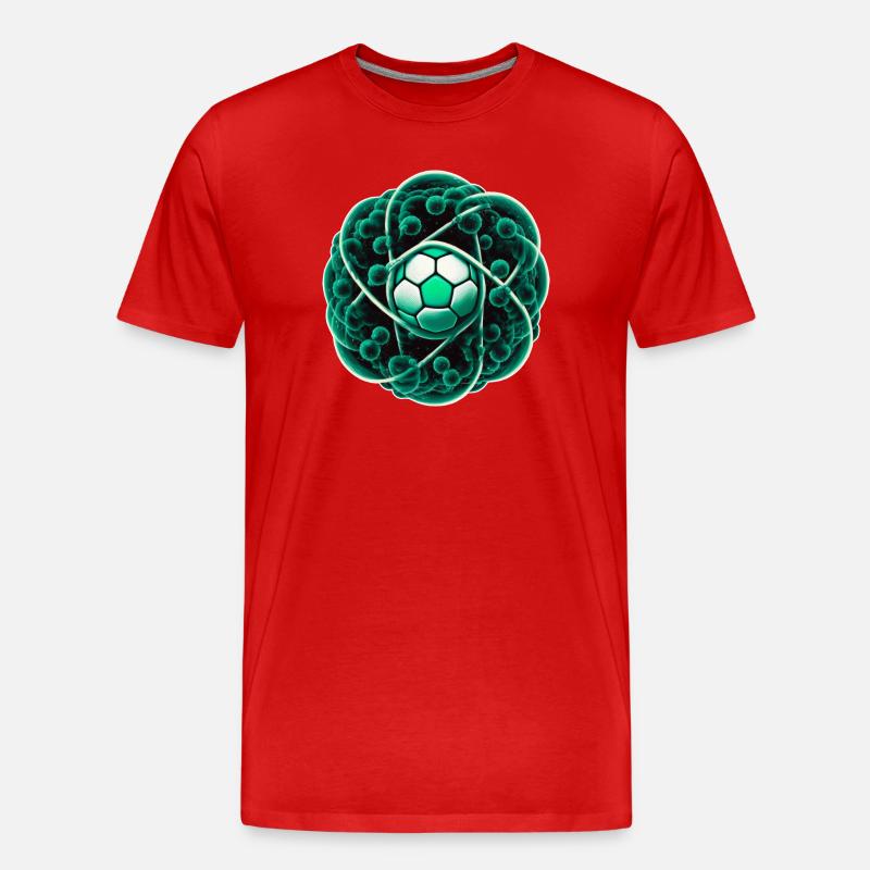 Fußball 02 - Männer Premium Bio T-Shirt - Rot