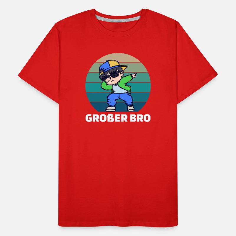 Cooler Spruch Bro Bruderherz Stolzer Großer Bruder Männer Premium Bio T-Shirt