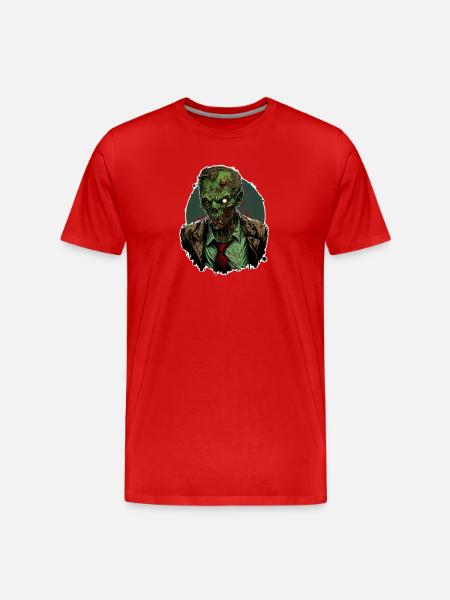 Zombie 04 - Men's Premium Organic T-Shirt - red