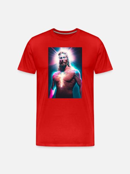 GOD 02 - Men's Premium Organic T-Shirt - red