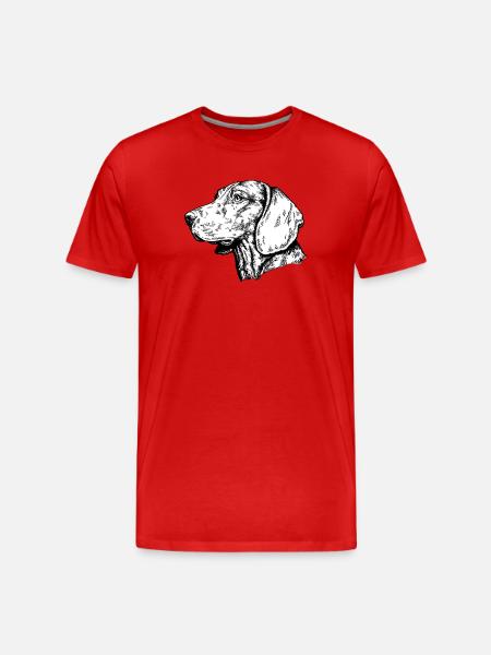 Scenthound Portrait - T-shirt bio Premium Homme - rouge