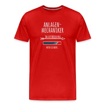 Ausbildung Anlagenmechaniker Industrie Beruf - Männer Premium Bio T-Shirt - Rot - Vorne - Damien (186cm)