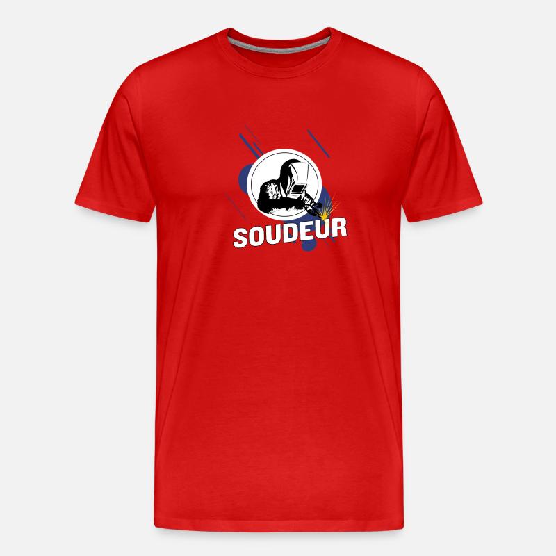 Schweißer - Männer Premium Bio T-Shirt - Rot