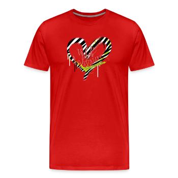 Sauvage de cœur - T-shirt bio Premium Homme - rouge - Devant - Damien (186cm)
