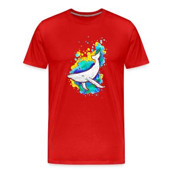 Baleine à bosse - T-shirt bio Premium Homme - rouge - Devant - Damien (186cm)