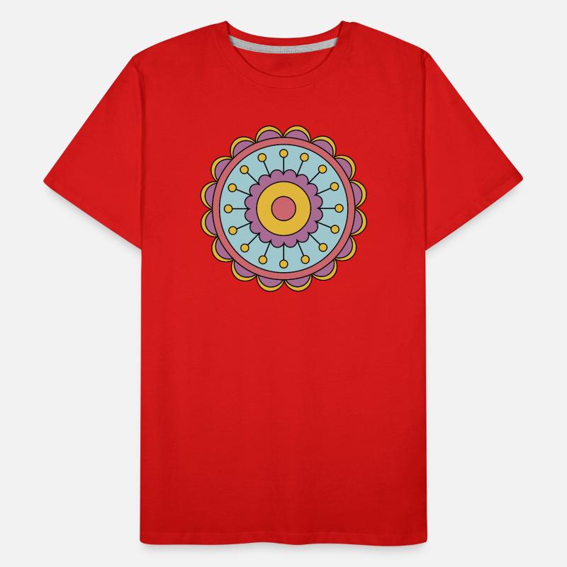 Niedliche Funky Hippie Boho Blume Männer Premium Bio T-Shirt