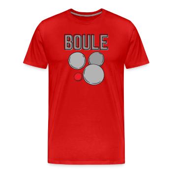 Boule boule boules pour bouler pétanque - T-shirt bio Premium Homme - rouge - Devant - Damien (186cm)
