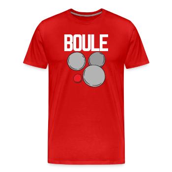 Boule boule boules pour bouler pétanque - T-shirt bio Premium Homme - rouge - Devant - Damien (186cm)