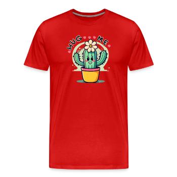 Fais-moi un câlin - T-shirt bio Premium Homme - rouge - Devant - Damien (186cm)