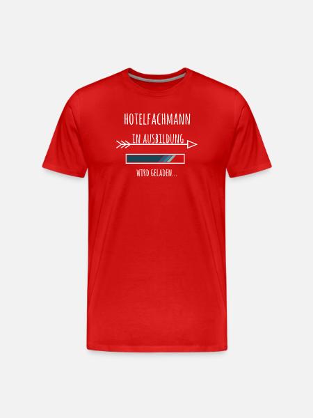 Hotelfachmann Ausbildung Beruf Geschenk - Männer Premium Bio T-Shirt - Rot