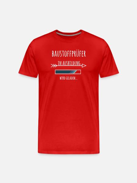 Baustoffprüfer Ausbildung Beruf Geschenk - Männer Premium Bio T-Shirt - Rot