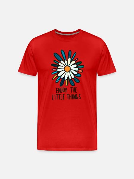 Enjoy the little Things - Men's Premium Organic T-Shirt - red
