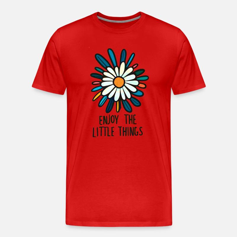 Enjoy the little Things - Männer Premium Bio T-Shirt - Rot