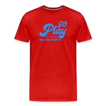 Joue: Fais-le, Gagne les Points - T-shirt bio Premium Homme - rouge - Devant - Damien (186cm)