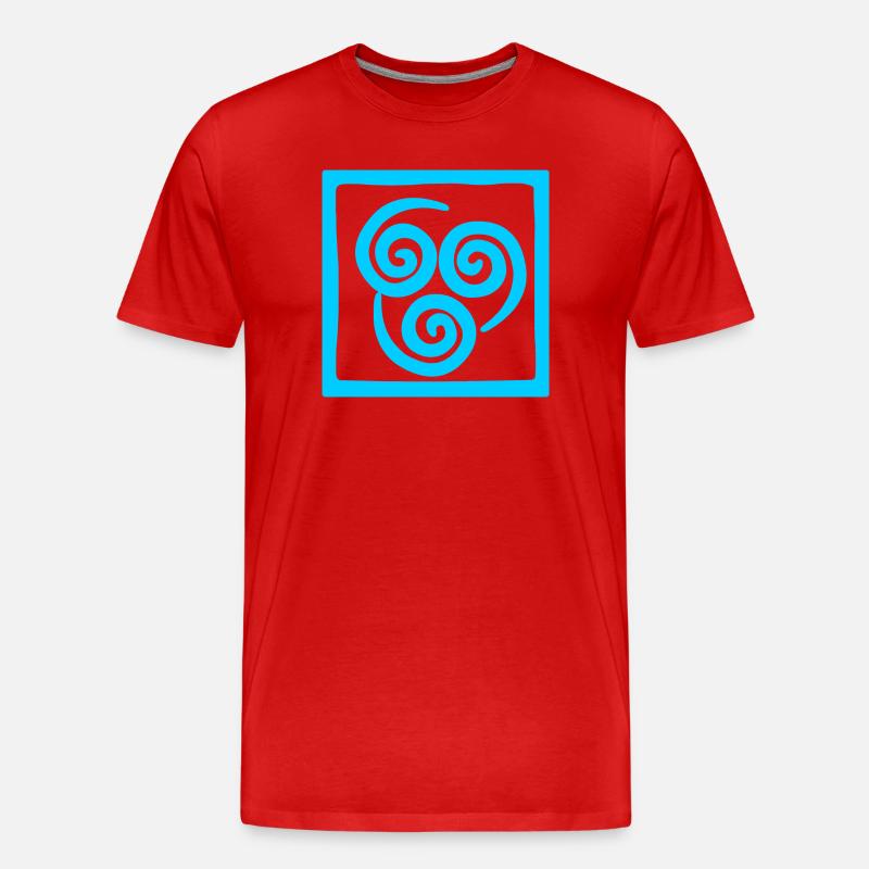 Symbol des Windes im Quadrat - Männer Premium Bio T-Shirt - Rot