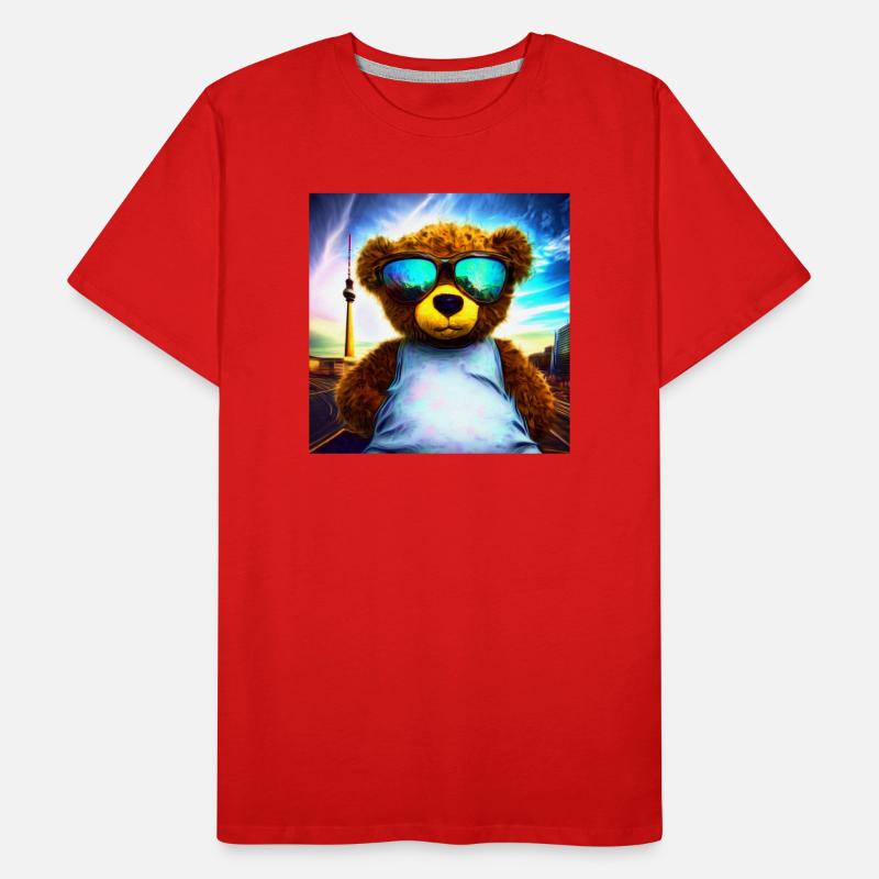 Teddy in Berlin I Männer Premium Bio T-Shirt