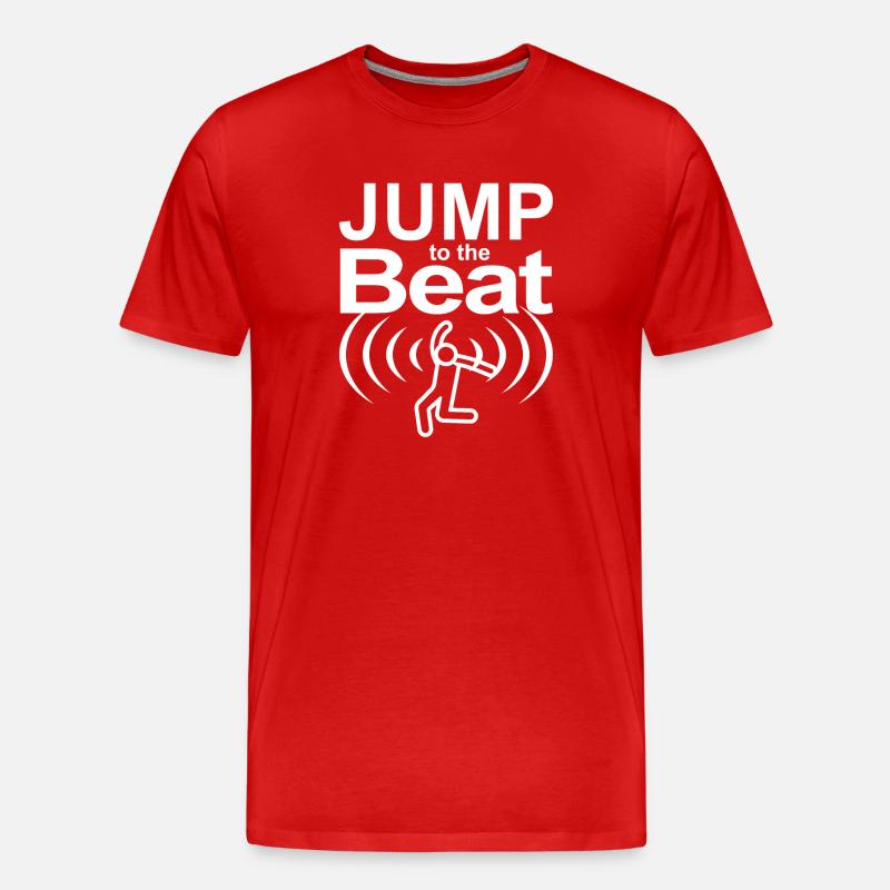 Jump to the Beat - Männer Premium Bio T-Shirt - Rot