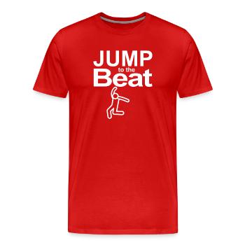 Jump to the Beat - Men's Premium Organic T-Shirt - red - Front - Damien (186cm)