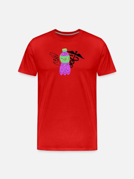 Soda Flasche Lila Retro - Männer Premium Bio T-Shirt - Rot