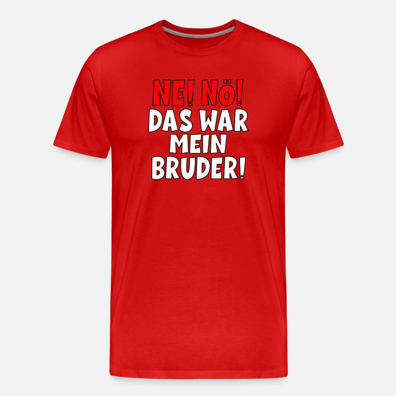 SCHULD BRUDER - Männer Premium Bio T-Shirt - Rot