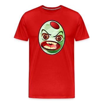 GREEN OLIVE HALLOWEEN MONSTER COSTUMES - Men's Premium Organic T-Shirt - red - Front - Damien (186cm)