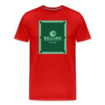 Billards Symbole de table de billard 8-ball Graphic Club - T-shirt bio Premium Homme - rouge - Devant - Damien (186cm)