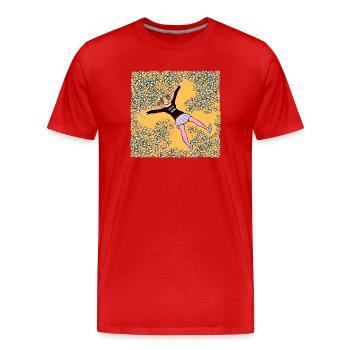Millionär - Männer Premium Bio T-Shirt - Rot - Vorne - Damien (186cm)