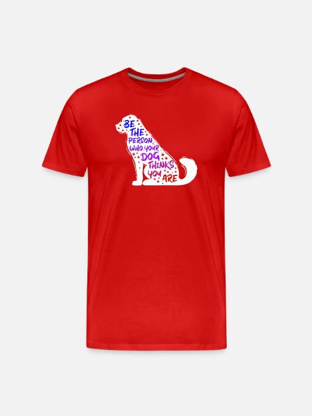 Dog Pets Statement Animal préféré - T-shirt bio Premium Homme - rouge