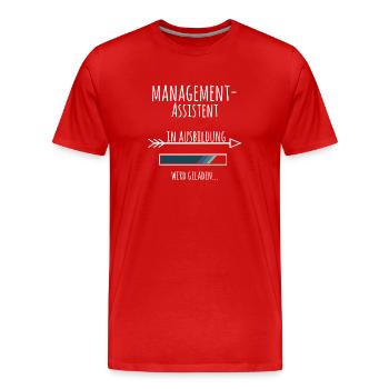 Management Assistent Ausbildung Beruf Geschenk - Männer Premium Bio T-Shirt - Rot - Vorne - Damien (186cm)