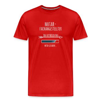 Notarfachangestellter Ausbildung Arbeit Geschenk - Männer Premium Bio T-Shirt - Rot - Vorne - Damien (186cm)