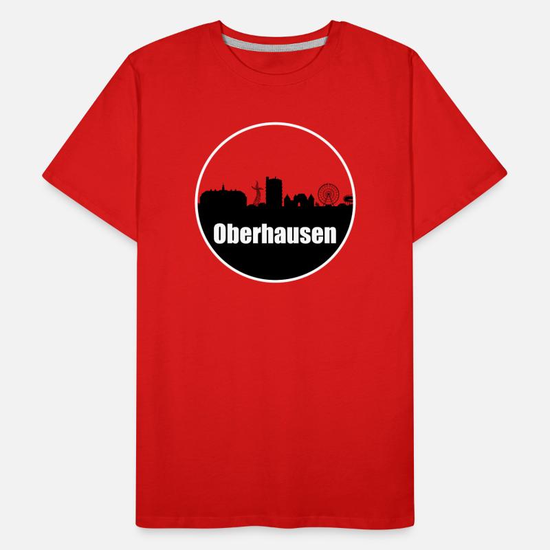 Oberhasuen Transparenz Skyline Männer Premium Bio T-Shirt