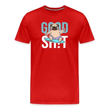 Hund Statement Haustiere Lieblingstier Kuscheltier - Männer Premium Bio T-Shirt - Rot - Vorne - Damien (186cm)