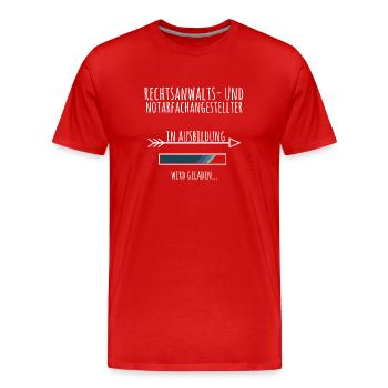 Rechtsanwalts und Notarfachangestellter Ausbildung - Männer Premium Bio T-Shirt - Rot - Vorne - Damien (186cm)