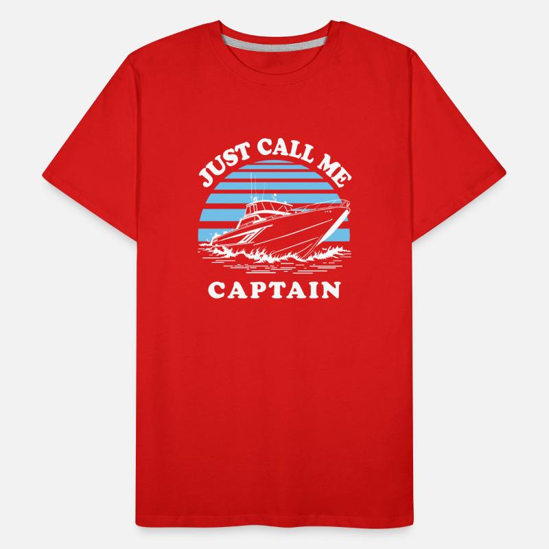 Appelez-moi capitaine | Bateau T-shirt bio Premium Homme