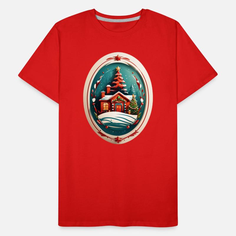 Cabane de Noël T-shirt bio Premium Homme
